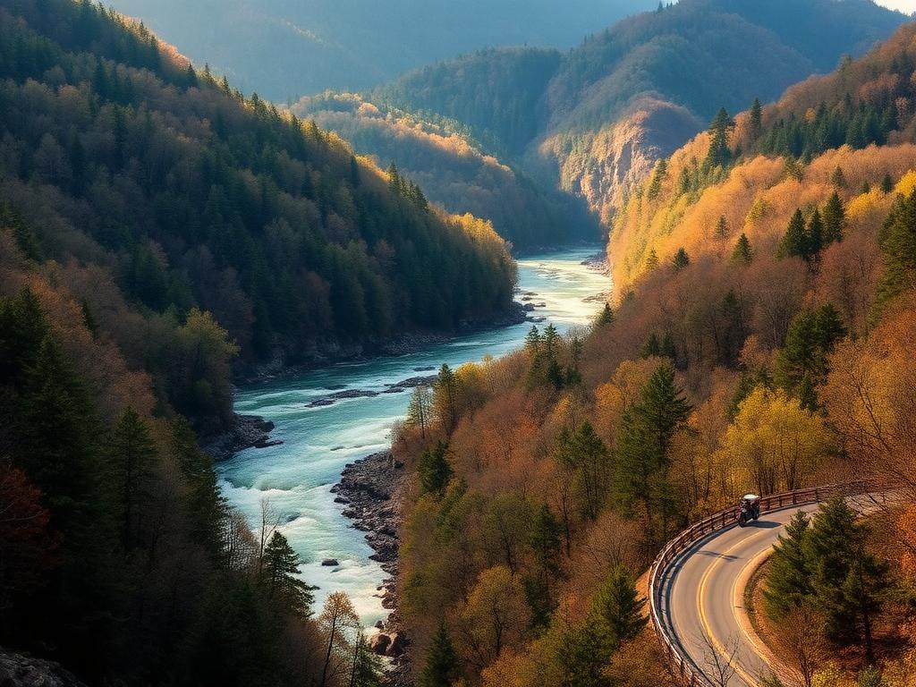 Ocoee River Ride — Whitewater scenery, sweeping curves.